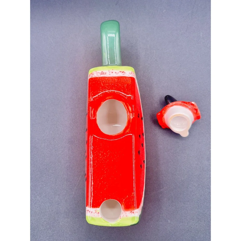 Watermelon Ceramic Serving Set Divided Tray Creamer Sugar Summer Decor 3pc 9